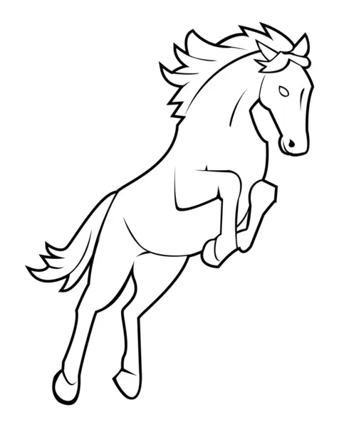 Ilustración vectorial de salto de caballo — Vector de stock