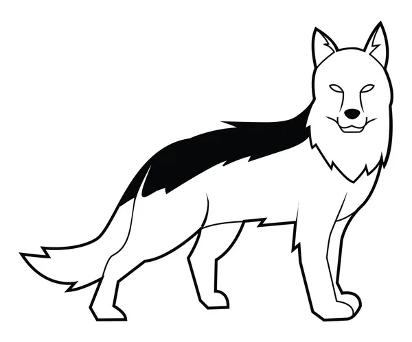Vektorillustration des Schäferhundes — Stockvektor