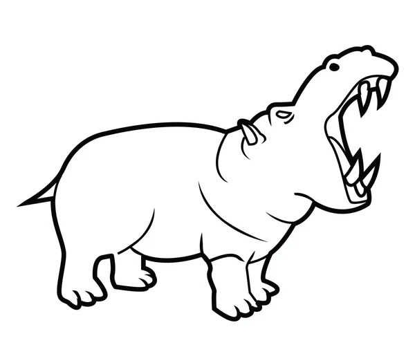 Ilustración vectorial de la hippo — Vector de stock