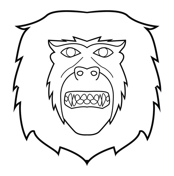 Ilustração vetorial da face do macaco — Vetor de Stock