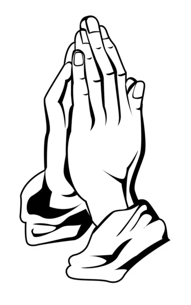 Illustration vectorielle de la main de prière Illustration De Stock