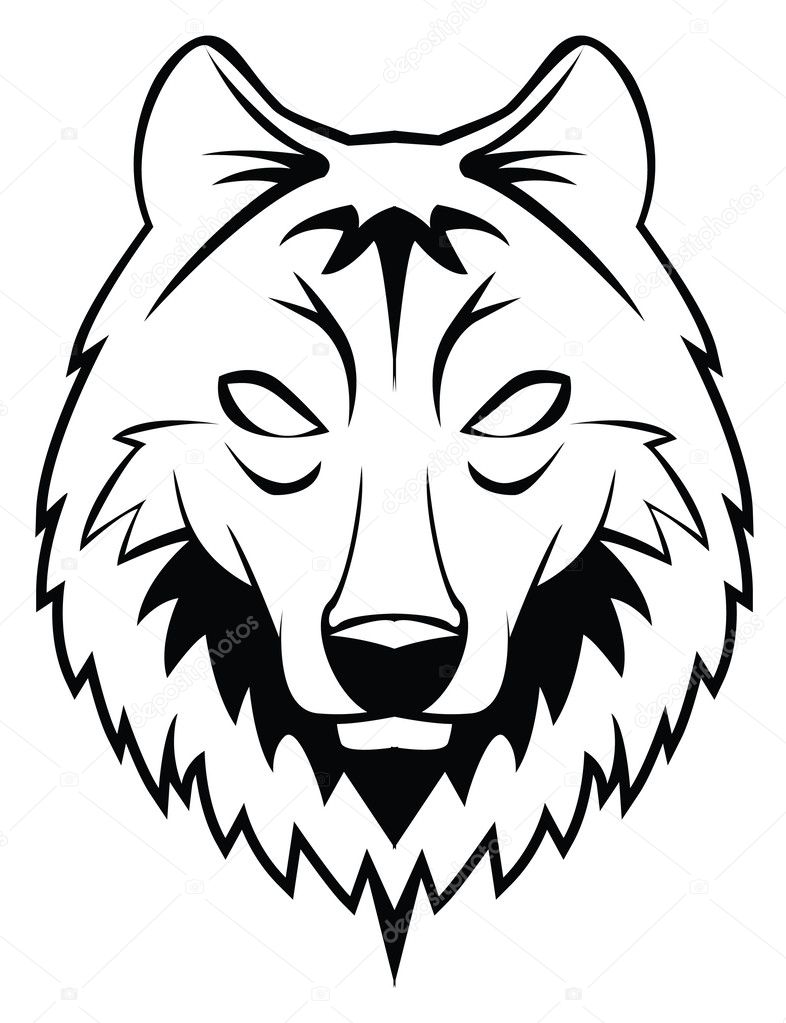 ᐈ Silhouette Of A Wolf Stock Drawings Royalty Free Wolf Head Silhouette Images Download On Depositphotos