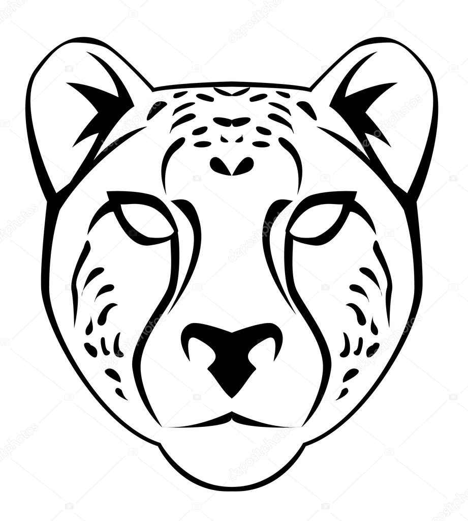 Vector illustration of cheetah face