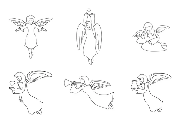 Ilustración vectorial del ángel — Archivo Imágenes Vectoriales