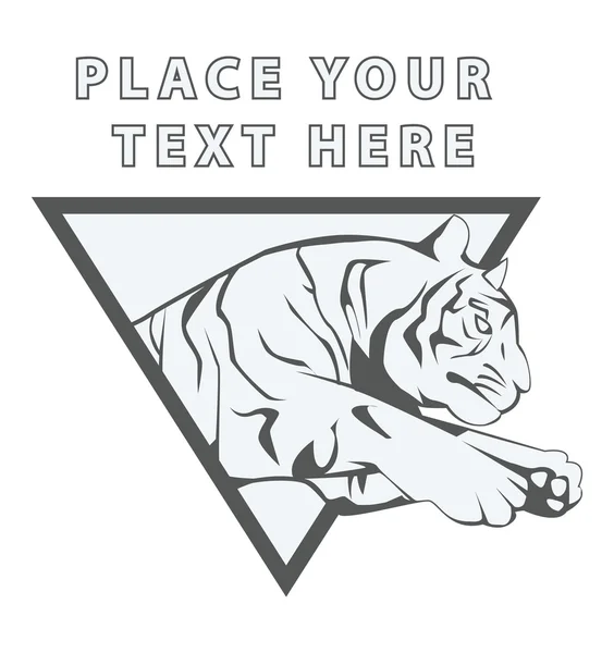 Illustration vectorielle de Tiger Jump Sign — Image vectorielle