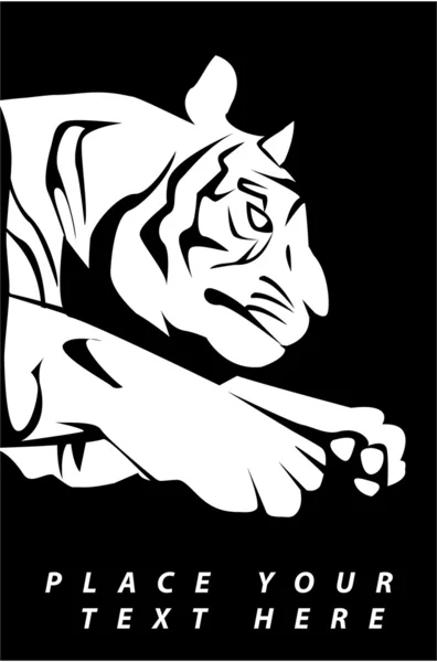 Vektor illustration av tiger hoppa tecken — Stock vektor