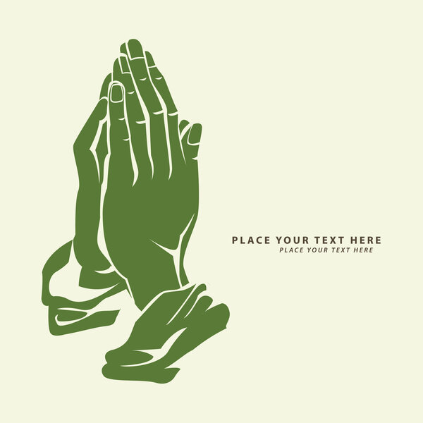 Illustration of praying hand