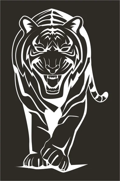 Vektor ilustrasi harimau - Stok Vektor