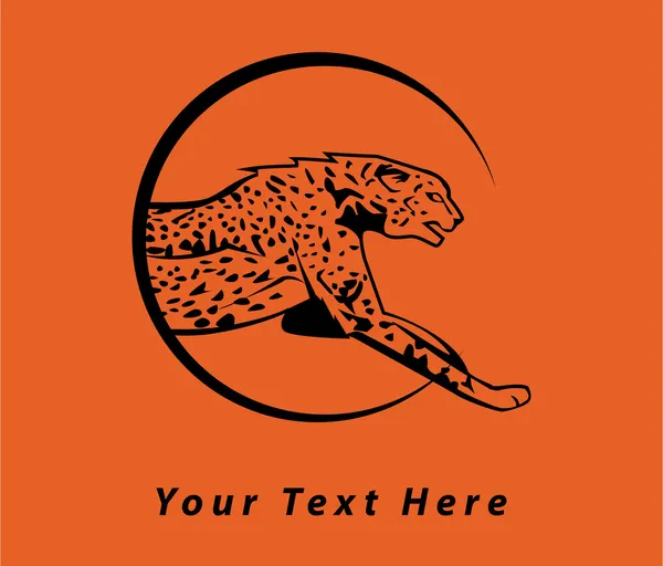 Illustrazione del disegno del ghepardo — Vettoriale Stock