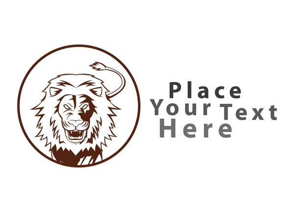 狮子标志的插图 — 图库矢量图片