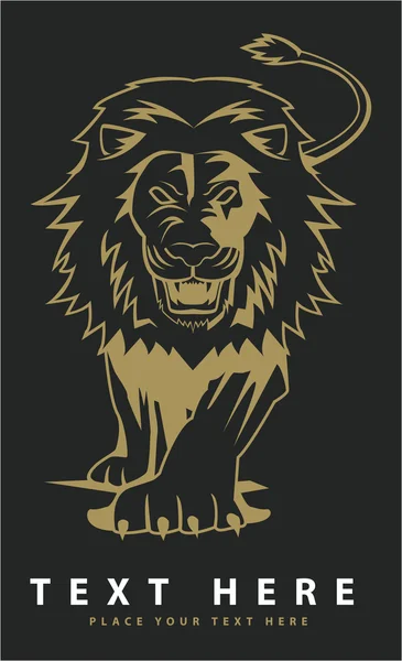 Abbildung des Löwenzeichens — Stockvektor