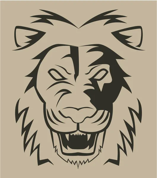 Illustration of lion face — Stock Vector