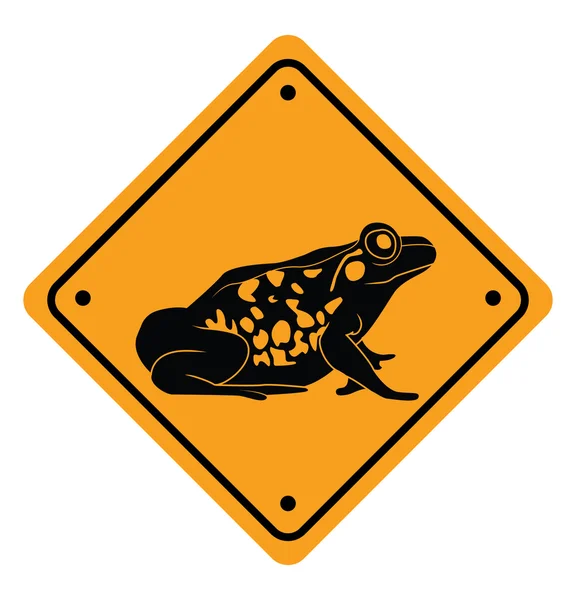 Kurbağa işareti gösteren resim — Stok Vektör