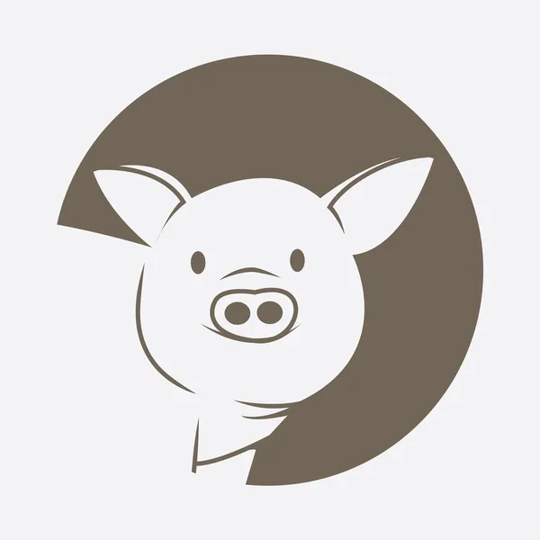 Illustration du symbole du porc — Image vectorielle