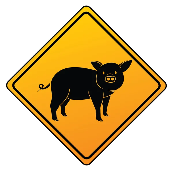 Illustration of pig symbol — Stock Vector