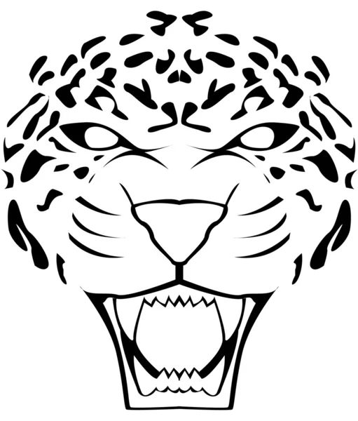 Ilustración de la cara de leopardo — Vector de stock