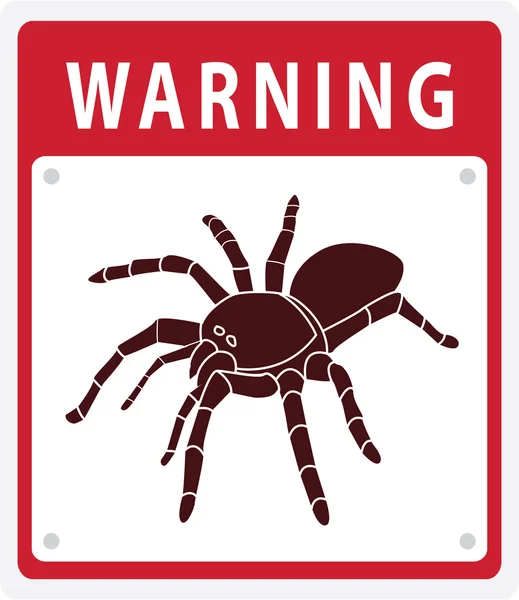 Örümcek dikkat işareti — Stok Vektör