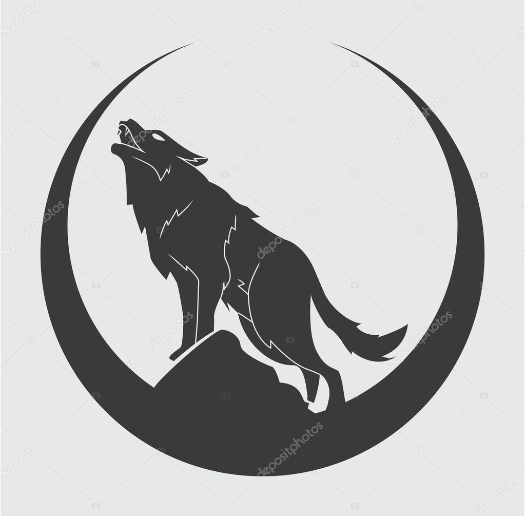 Illustration of wolf symbol