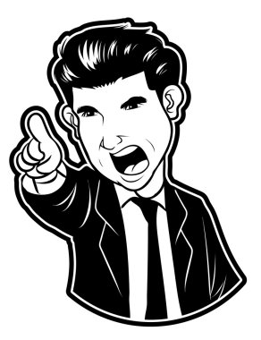 kızgın işadamı çizimi
