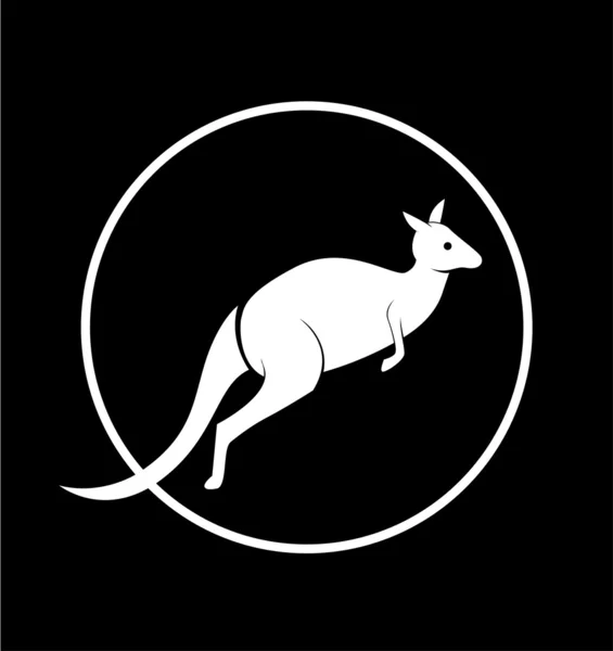 Illustration of kangaroo silhouette — Stock Vector