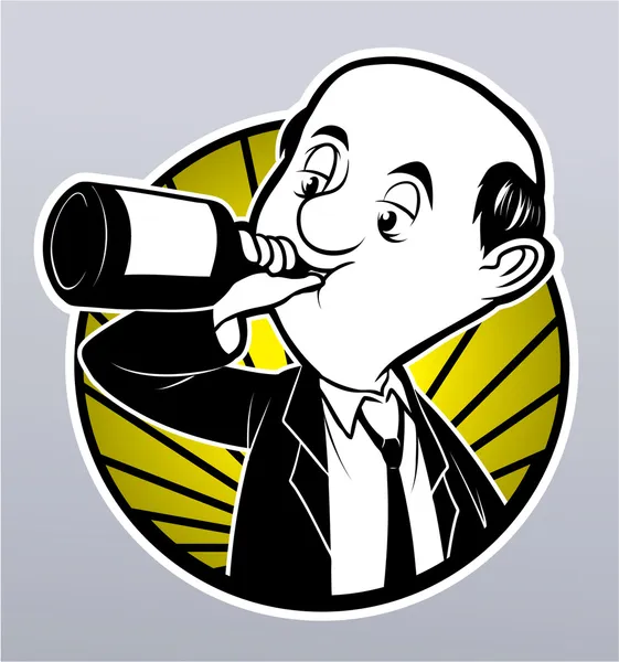 Ілюстрація п'яного чоловіка — стоковий вектор