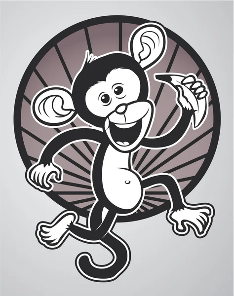 원숭이 그림 — 스톡 벡터