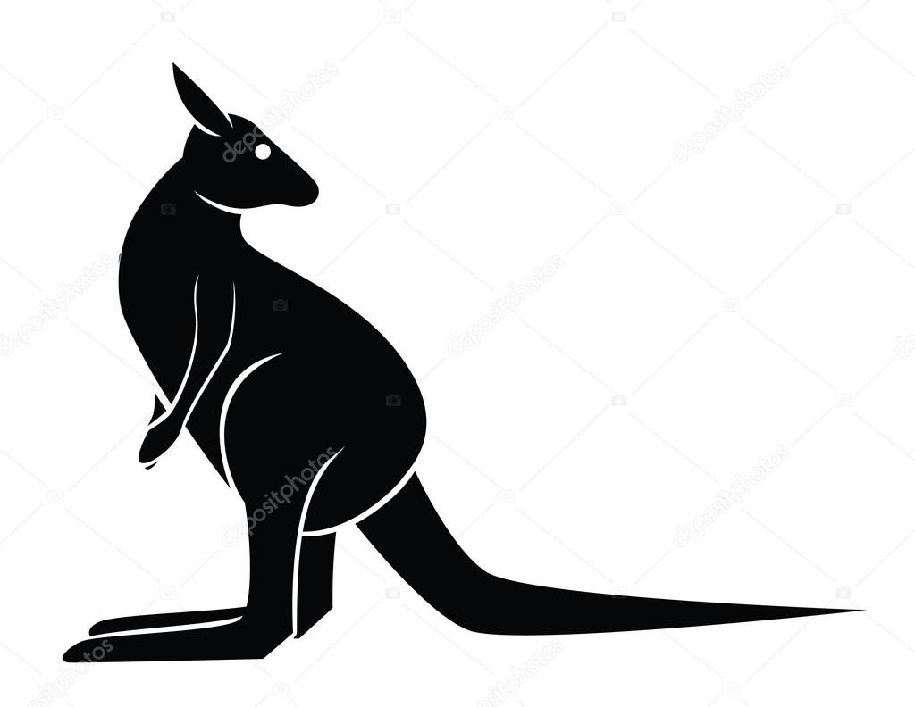 Download Illustration of kangaroo silhouette — Stock Vector © indomercy2012 #35293857