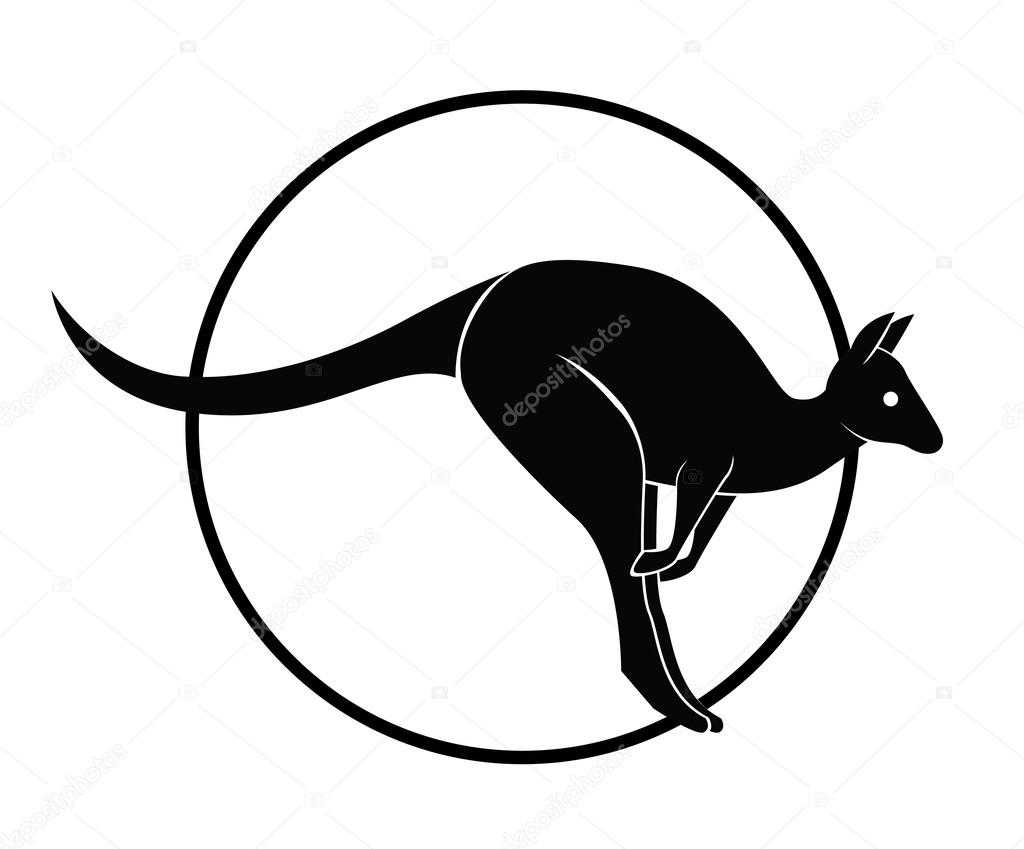 Illustration of kangaroo silhouette