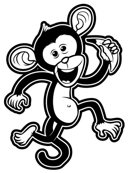 Illustratie van de aap — Stockvector