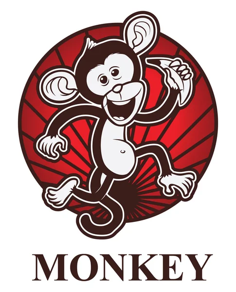 Monkey zodiac — Stock Vector