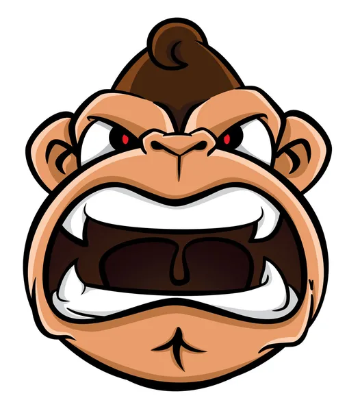 Gorilla face — Stock Vector