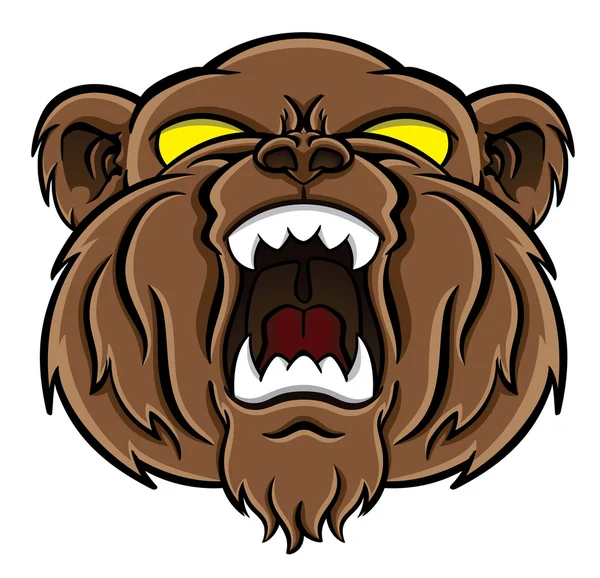 Cara de oso — Vector de stock