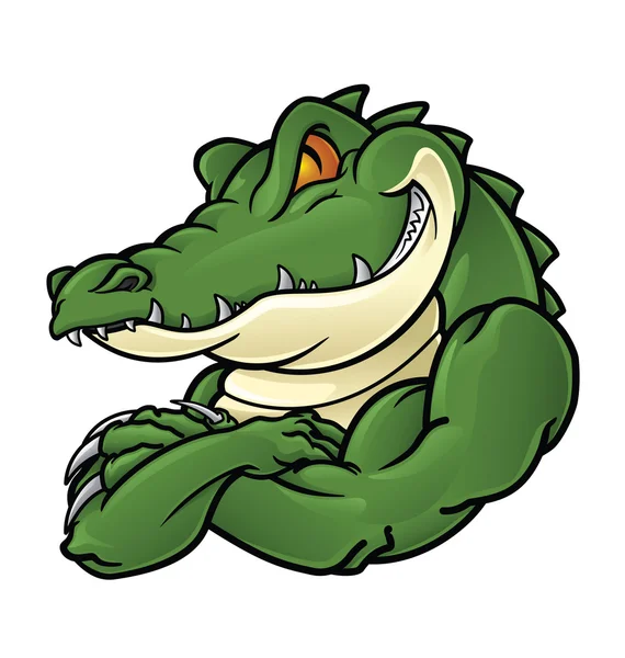 Krokodil mascotte — Stockvector