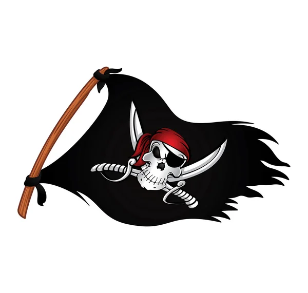 Piratenflagge — Stockvektor