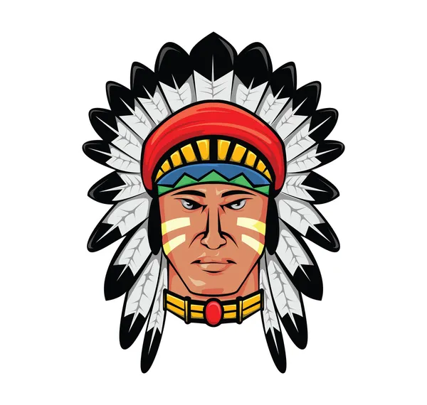 Cabeça de apache — Vetor de Stock