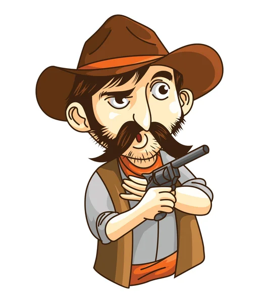 Cowboy Man — Stock Vector