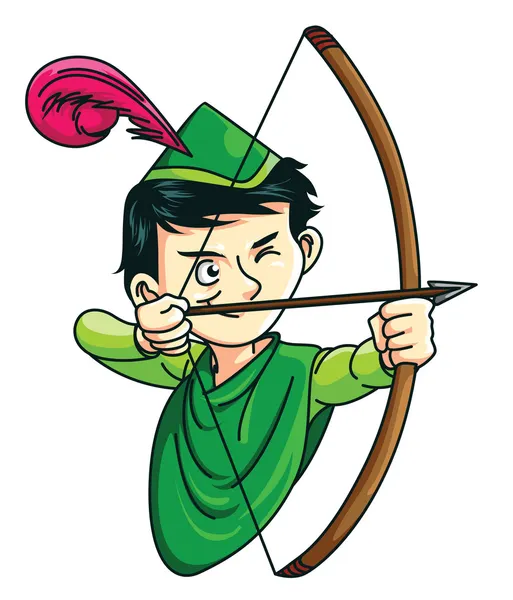 Met Robin Hood. — Stockvector