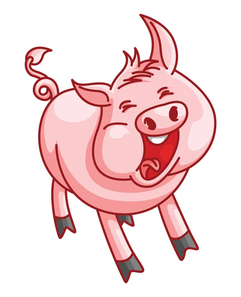 Dibujos animados de cerdo Ilustración — Archivo Imágenes Vectoriales
