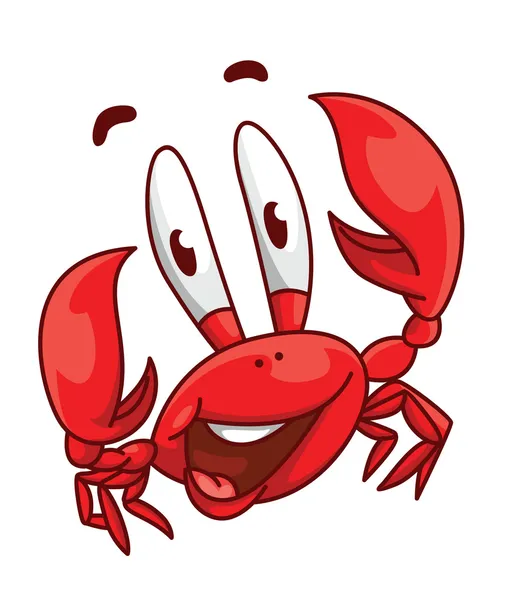 Ilustrasi Kartun Kepiting - Stok Vektor