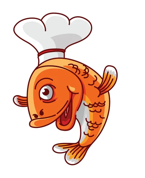 Fish chef - Stok Vektor