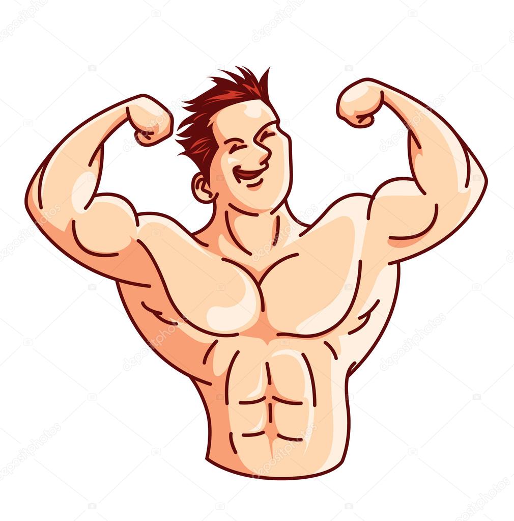 Illustration of strong man