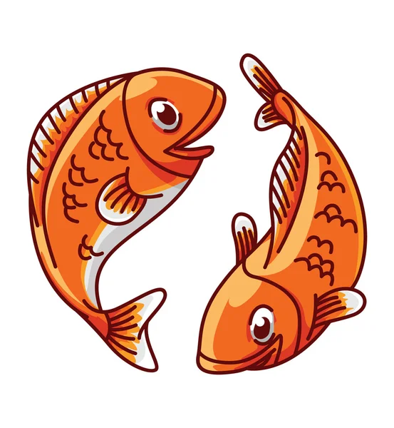 Ilustrasi dari pisces ikan - Stok Vektor