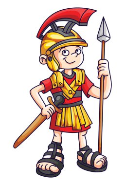 savaşçı komik karikatür