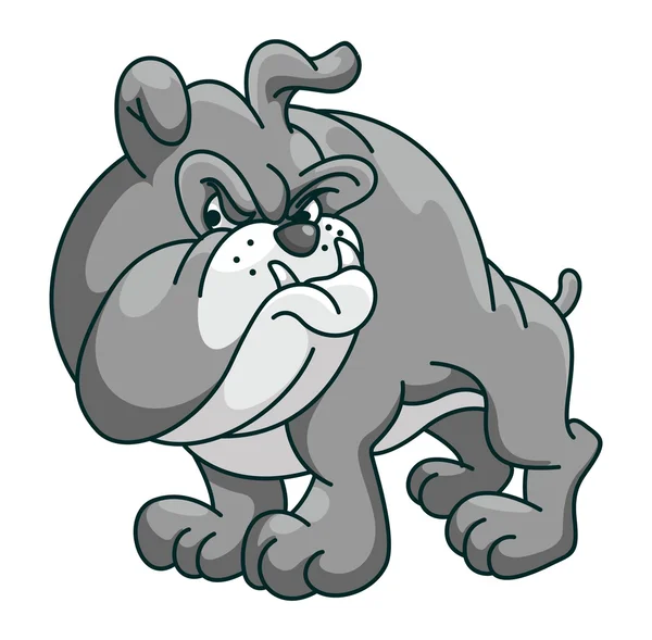 Bulldog Funny Cartoon — Stock Vector