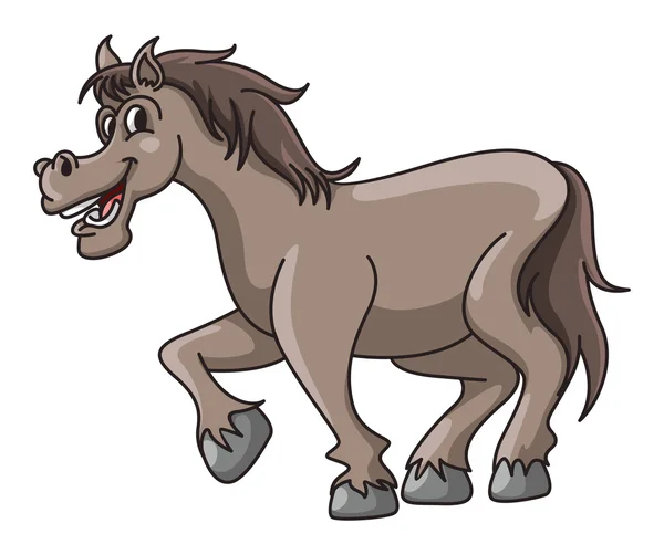 Grappige cartoon paard — Stockvector