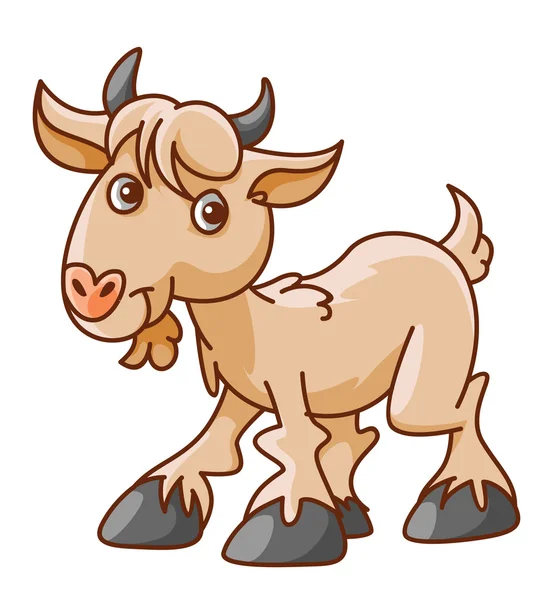 Caricature drôle de chèvre — Image vectorielle