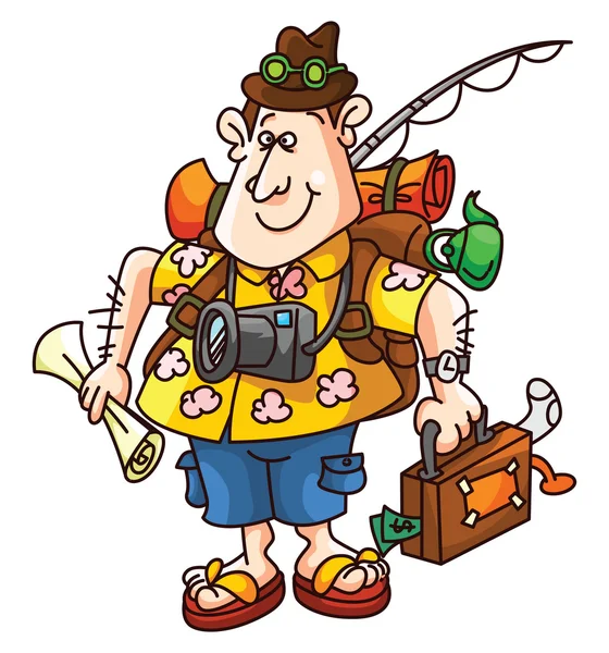 turist komik karikatür