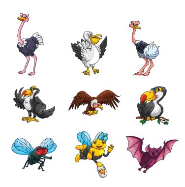 Flyng Animal Collection clipart
