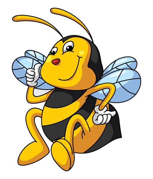 Αστείο καρτούν μέλισσα — Διανυσματικό Αρχείο