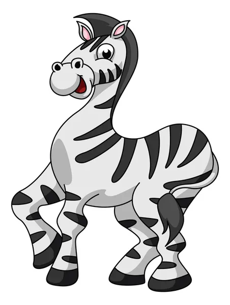 Zebra divertente cartone animato — Vettoriale Stock